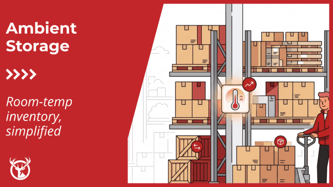 What is ambient storage in warehousing?