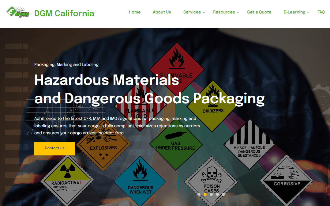 DGM California homepage