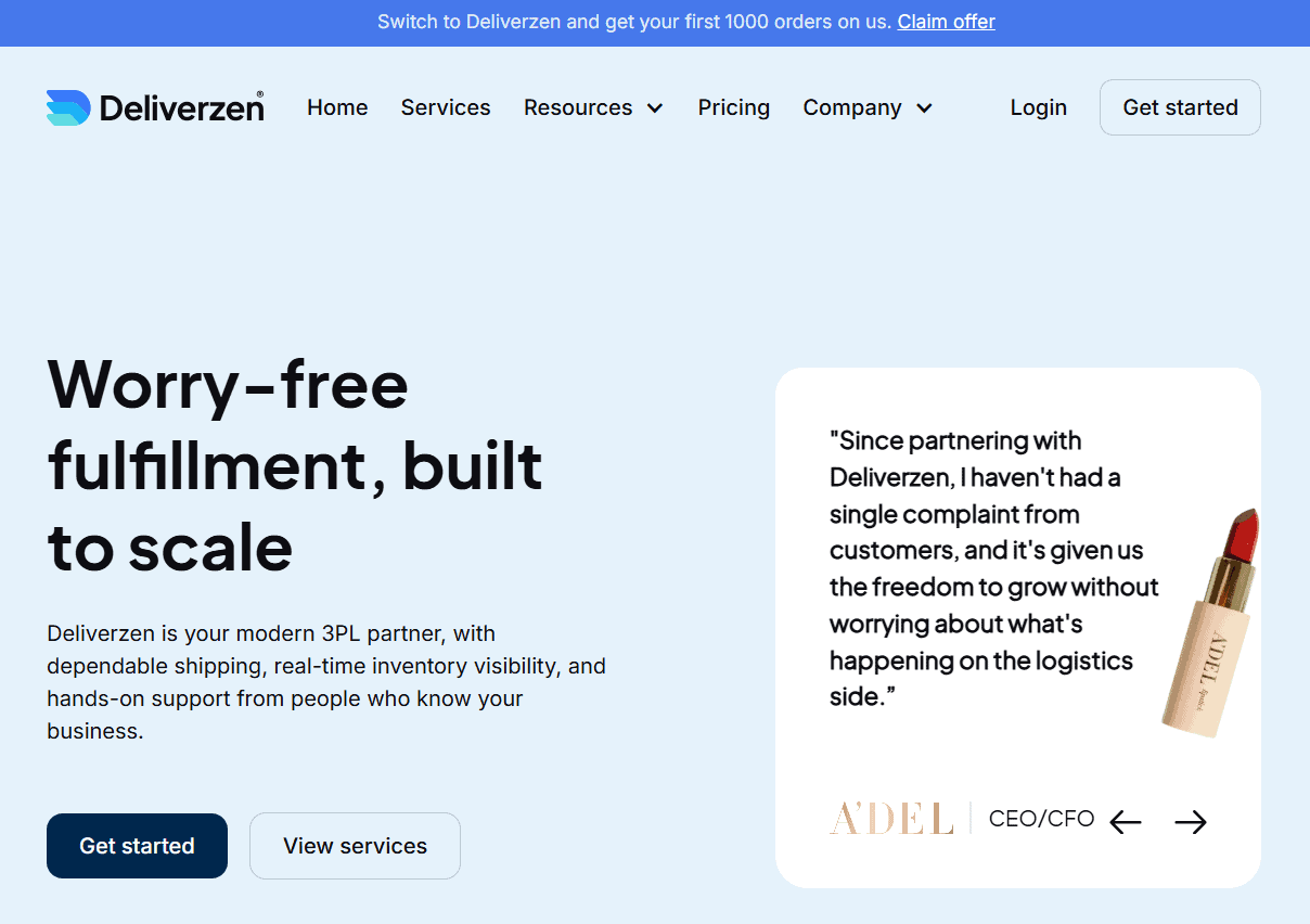 Deliverzen homepage