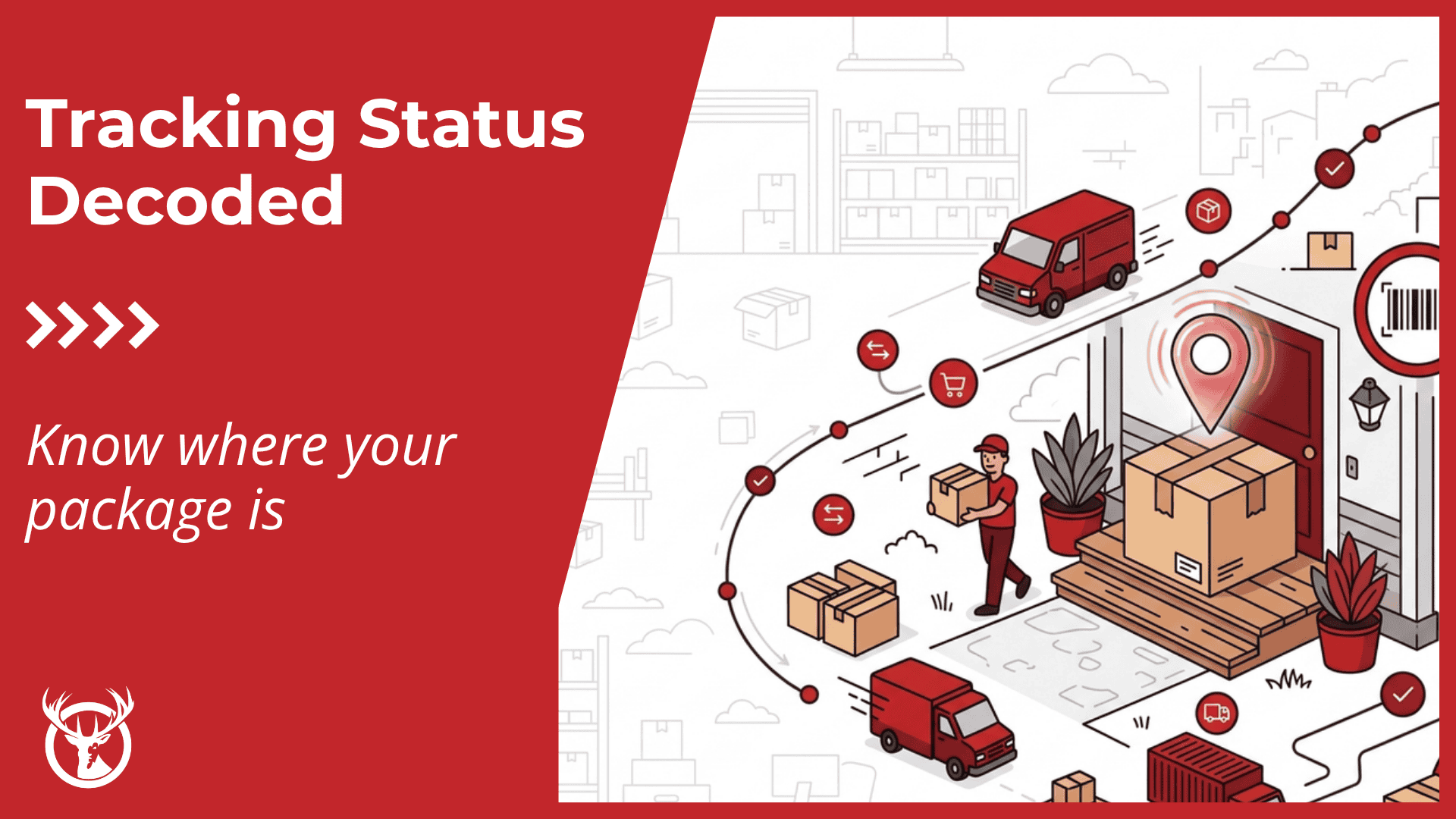 What are scheduled delivery pending and awaiting delivery scan statuses?