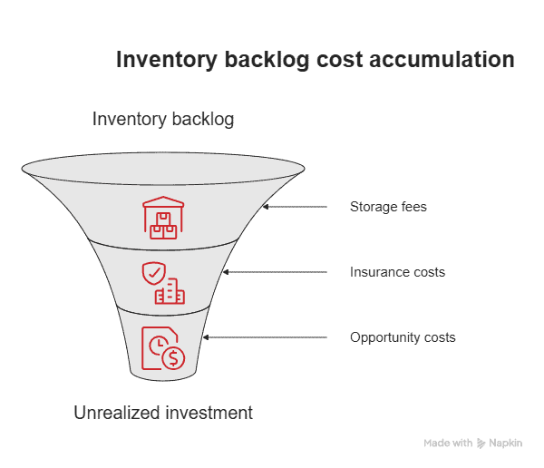 Inventory backlog cost accumulation