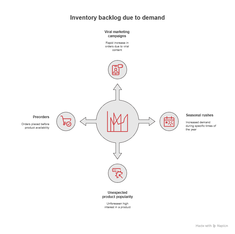 Inventory backlog due to demand