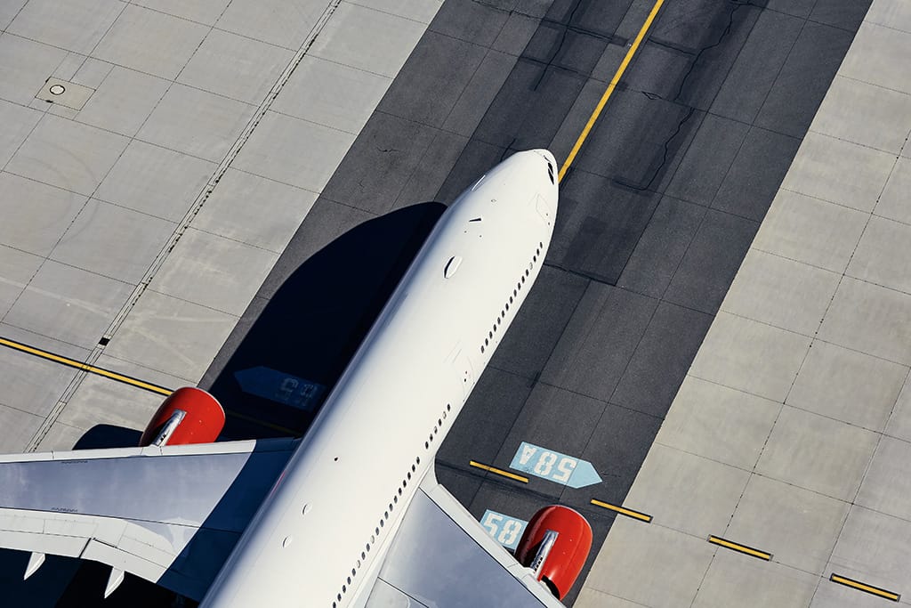 eCommerce plane on the runway ready to takeoff