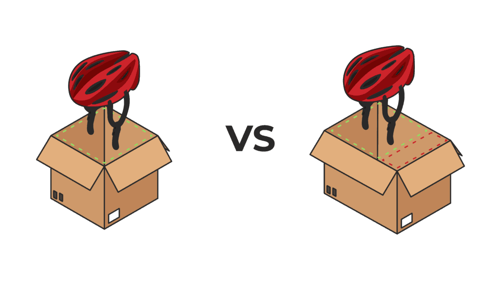 use smaller boxes to reduce shipping costs