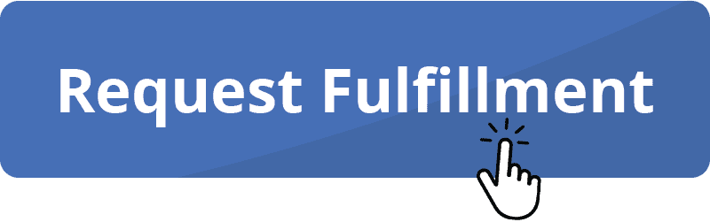 Shopify request fulfillment button with a cursor clicking it