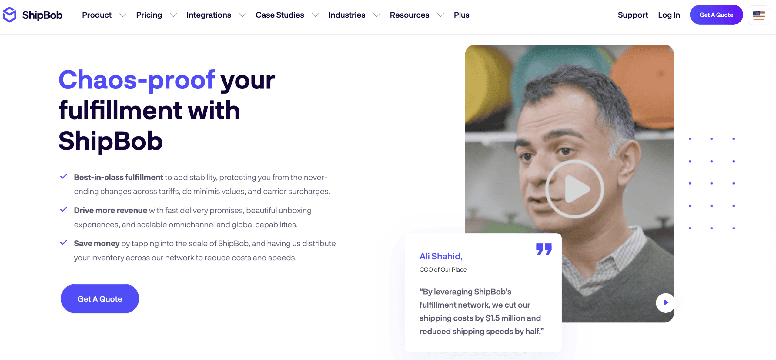 ShipBob Homepage 