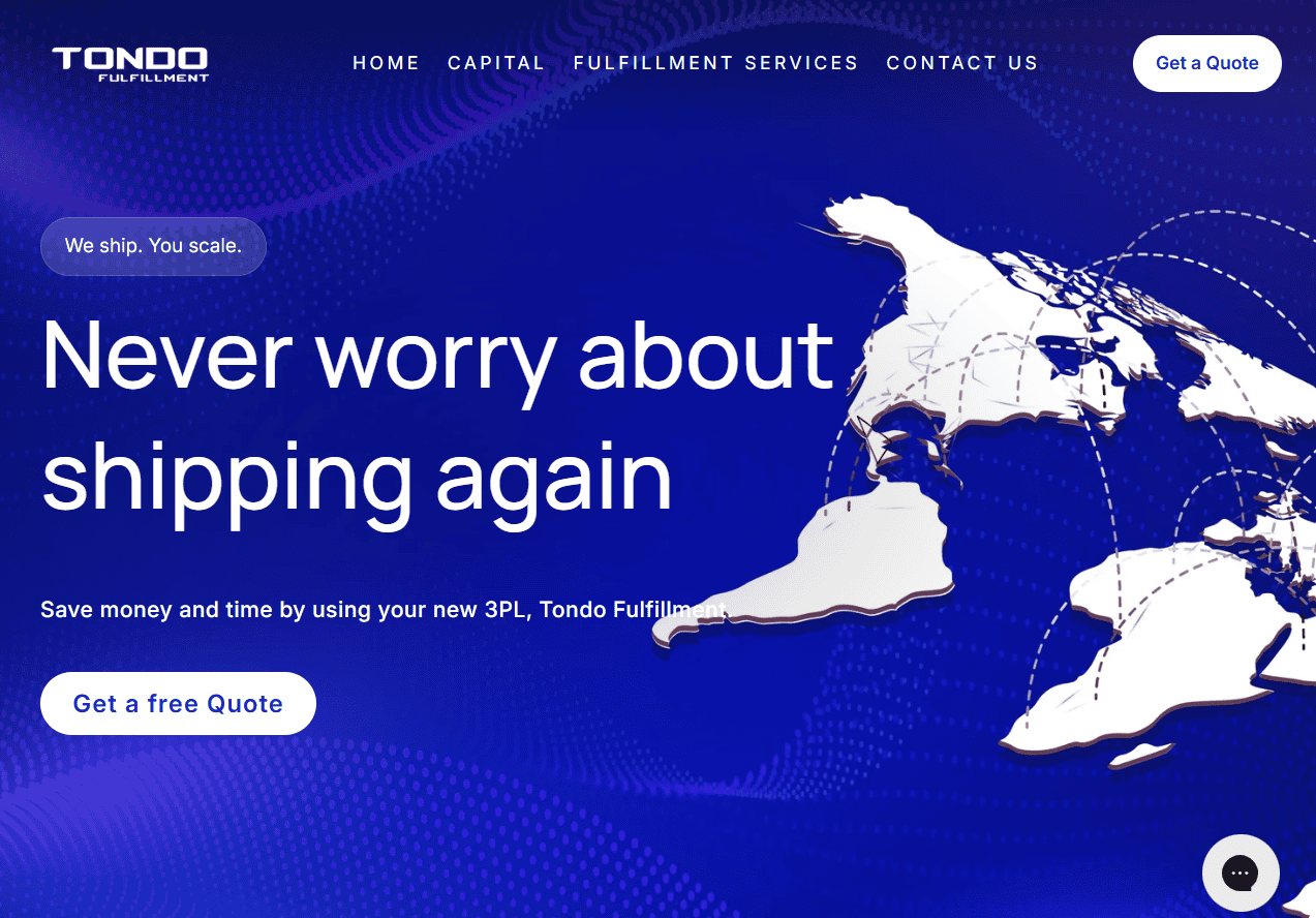 Tondo Fulfillment homepage
