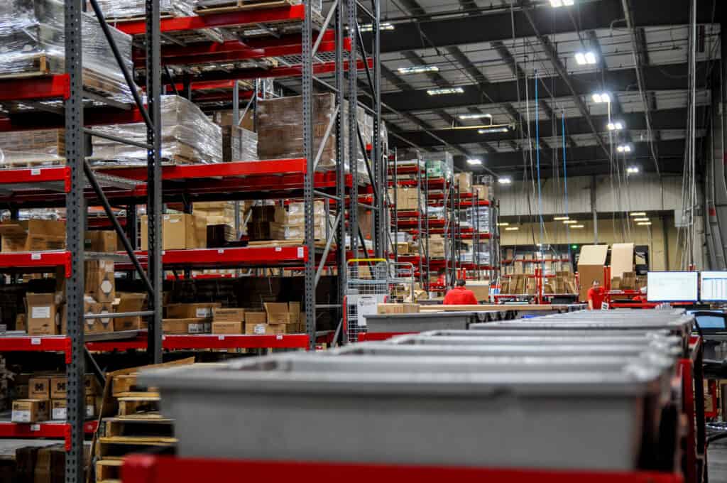 shelf space and conveyors ready for more goods as you boost eCommerce sales