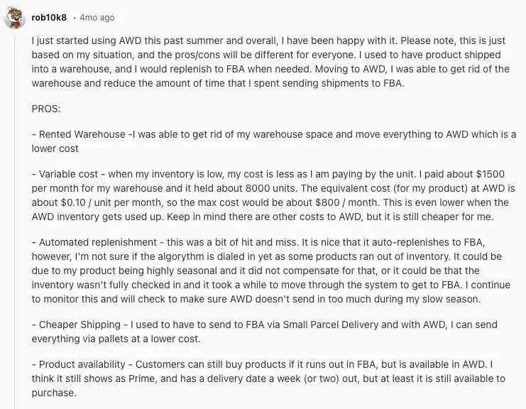 Amazon AWD review