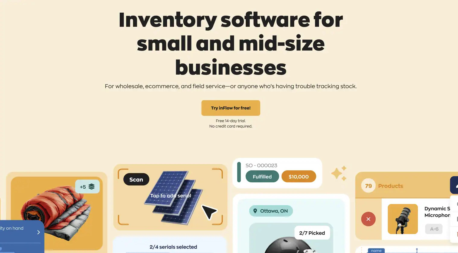 inFlow Inventory homepage