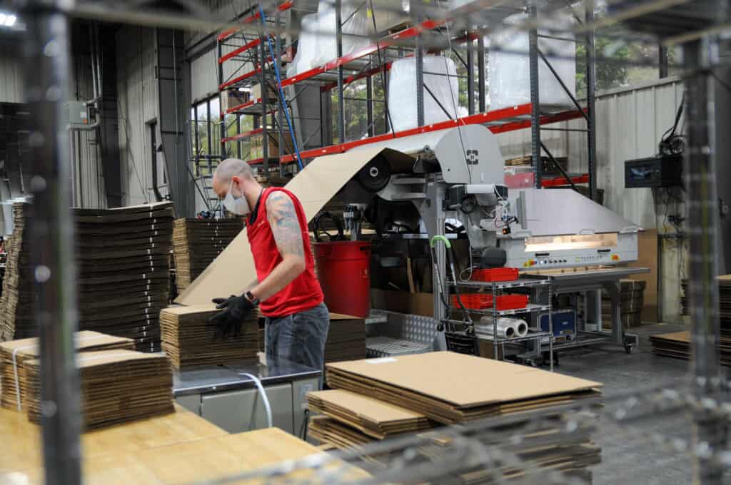 boxes in fulfillment center