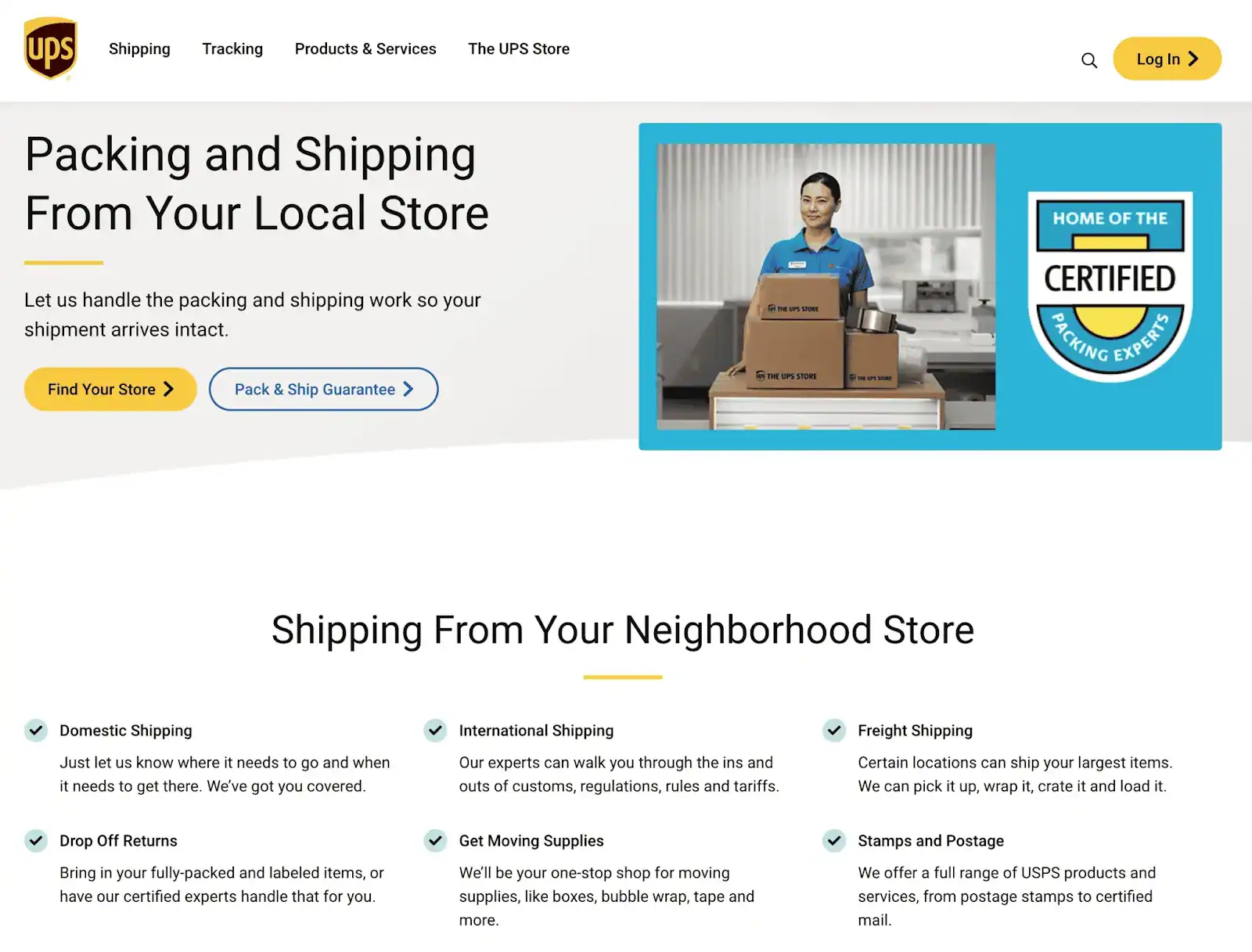 UPS Homepage