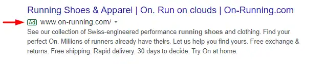 Ads on Google results