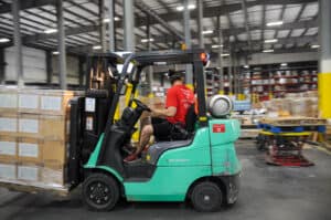 moving stock with a forklift