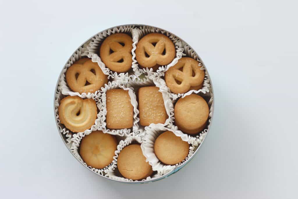 tin of cookies