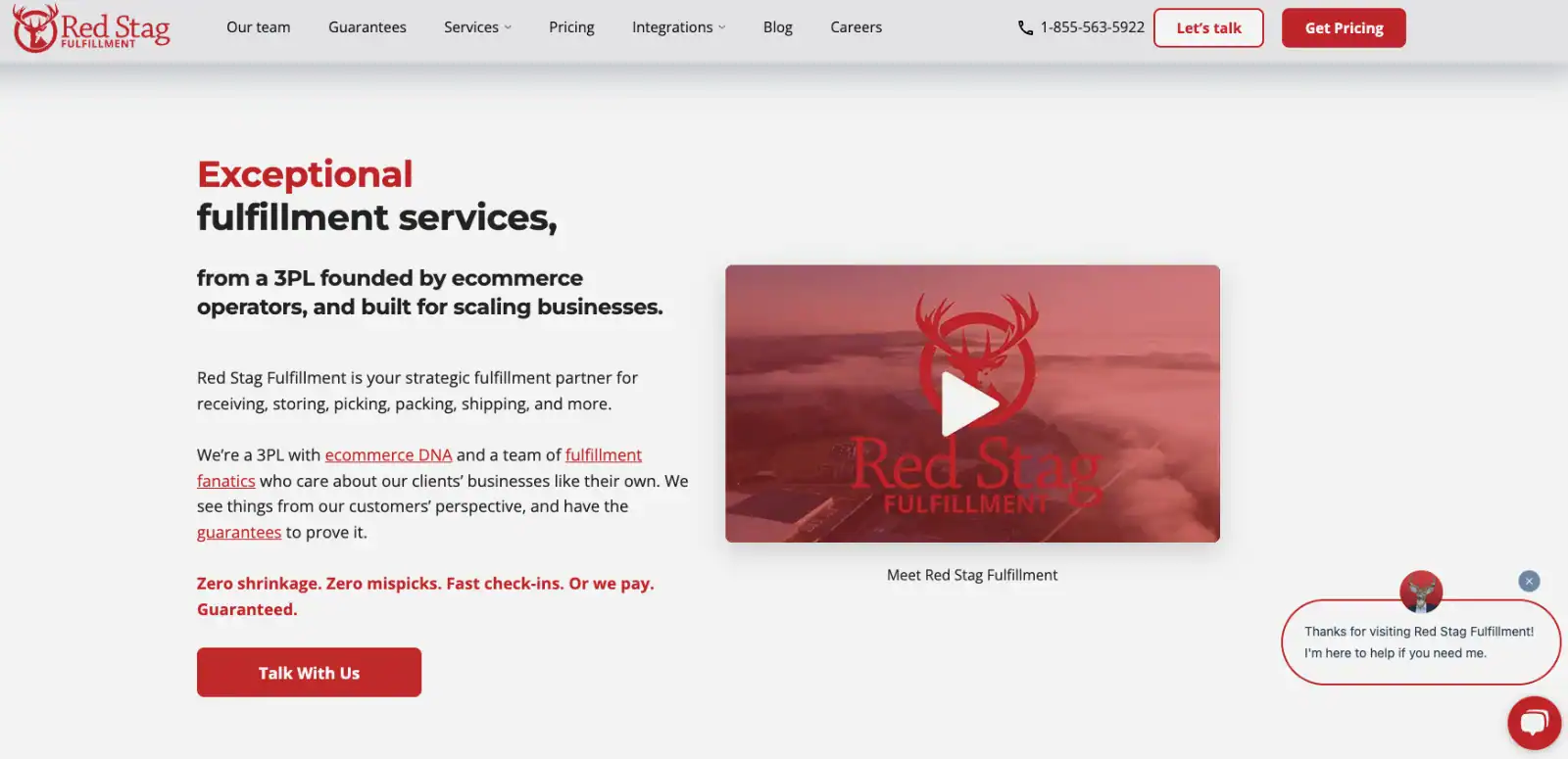 Red Stag Fulfillment homepage Red Stag Fulfillment homepage