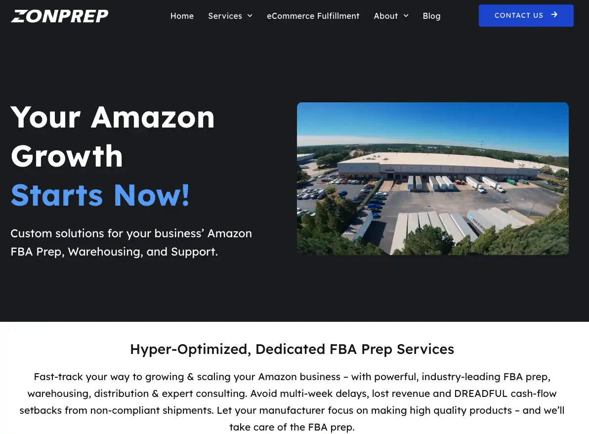 ZonPrep homepage ZonPrep homepage